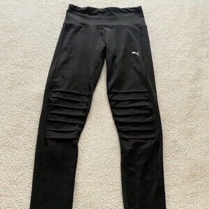 Puma, Black Leggings, Small